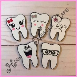 Tooth – Acrylic Badge Reel Blank (2") No Hole | Optional Sticker or UV DTF - Image 3