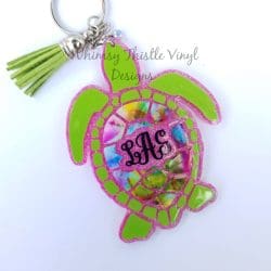 Turtle – Acrylic Keychain Blank (3") | Optional Sticker or UV DTF - Image 7