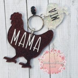Chicken – Acrylic Keychain Blank (3") | Optional Sticker or UV DTF - Image 5