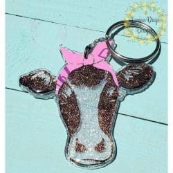 Cow with Bandana – Acrylic Keychain Blank (2") | Optional Sticker or UV DTF - Image 6