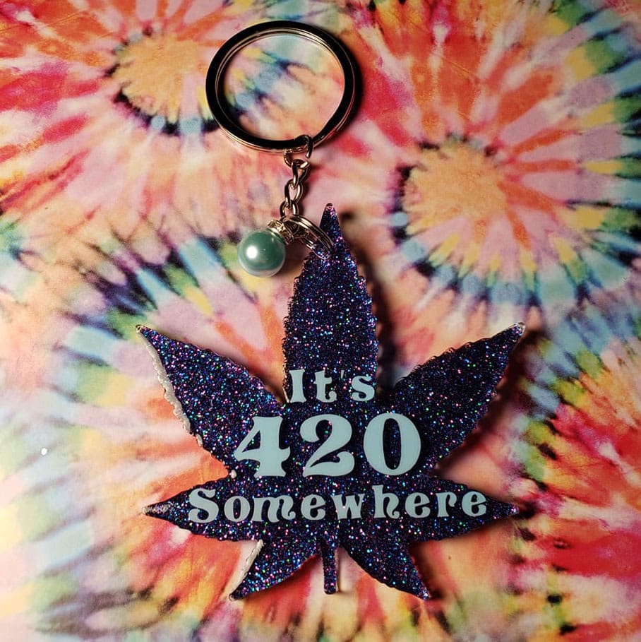 Marijuana Leaf Acrylic Blank- Sticker- UV DTF (3 inch) - Image 6