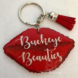 Lips – Acrylic Keychain Blank (3") | Optional Sticker or UV DTF - Image 4