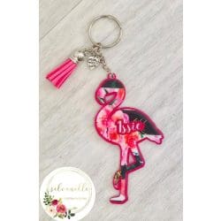 Flamingo – Acrylic Keychain Blank (3") | Optional Sticker or UV DTF - Image 7