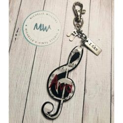 Music Note – Acrylic Keychain Blank (3") | Optional Sticker or UV DTF - Image 4