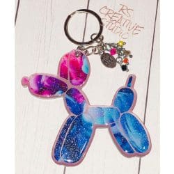 Balloon Dog – Acrylic Keychain Blank (3") | Optional Sticker or UV DTF - Image 4