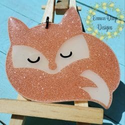 Fox – Acrylic Keychain Blank (3") | Optional Sticker or UV DTF - Image 9