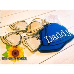 Hard Hat – Acrylic Keychain Blank (3") | Optional Sticker or UV DTF - Image 4