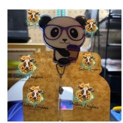 Coffee Panda – Acrylic Badge Reel Blank (2") No Hole | Optional Sticker or UV DTF - Image 5