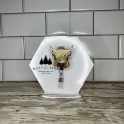 Highland Cow acrylic blank (2 inch) NO HOLE - Image 4