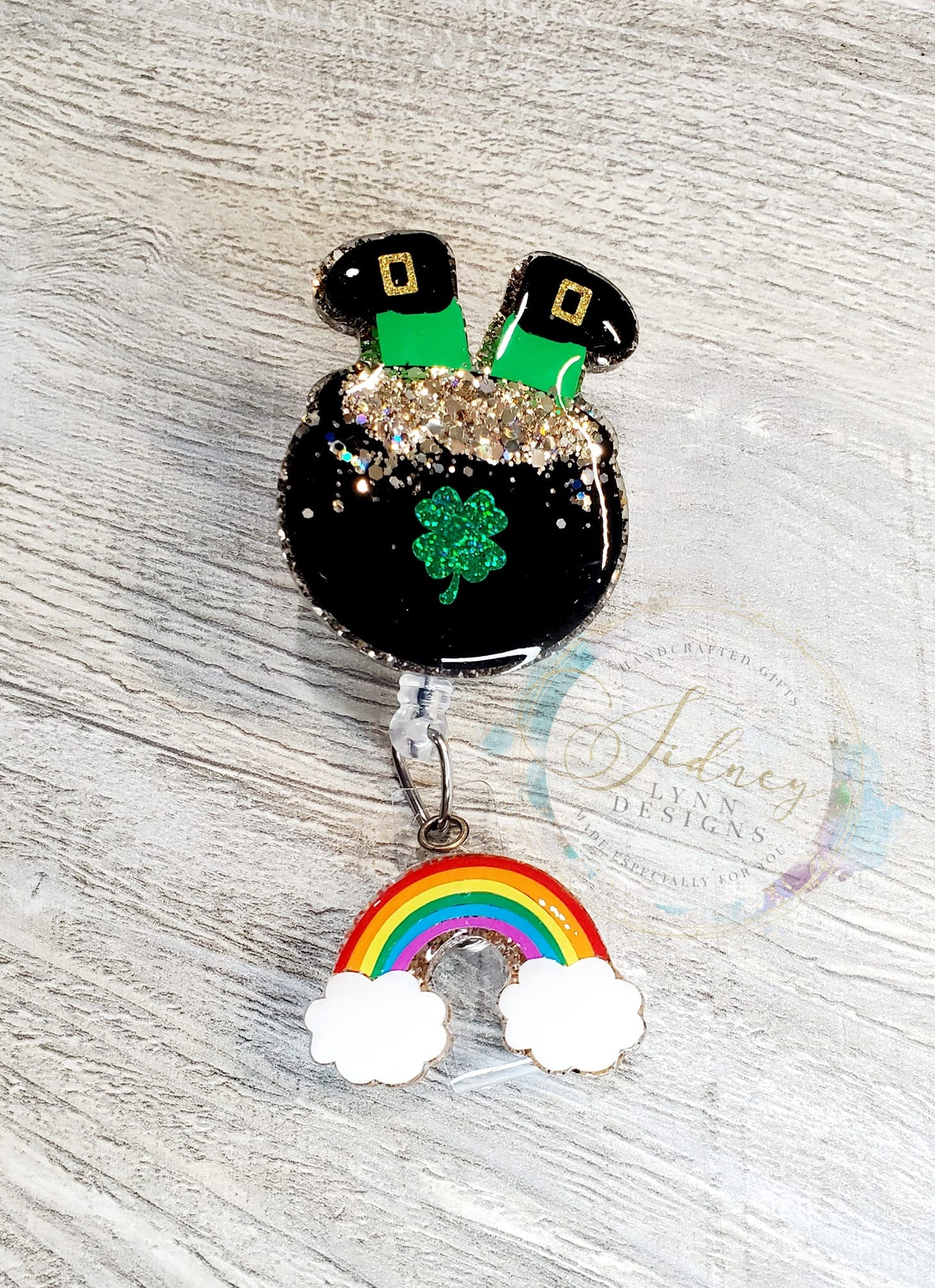 Pot of Gold with Legs Acrylic Blank- Sticker- UV DTF (2 inch) NO HOLE - Image 3