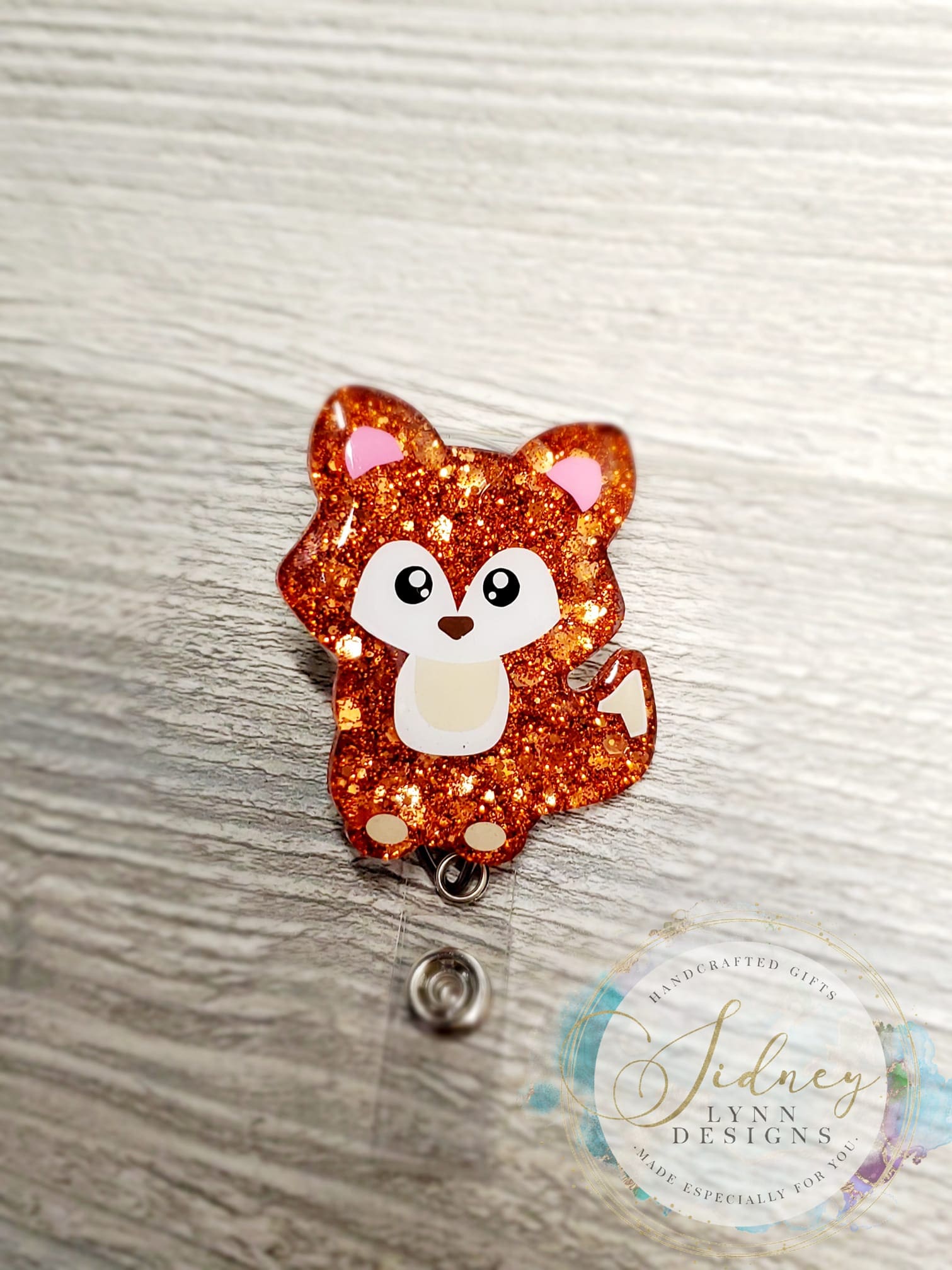 Sitting Fox Baby Acrylic Blank- Sticker- UV DTF (2 inch) NO HOLE - Image 3