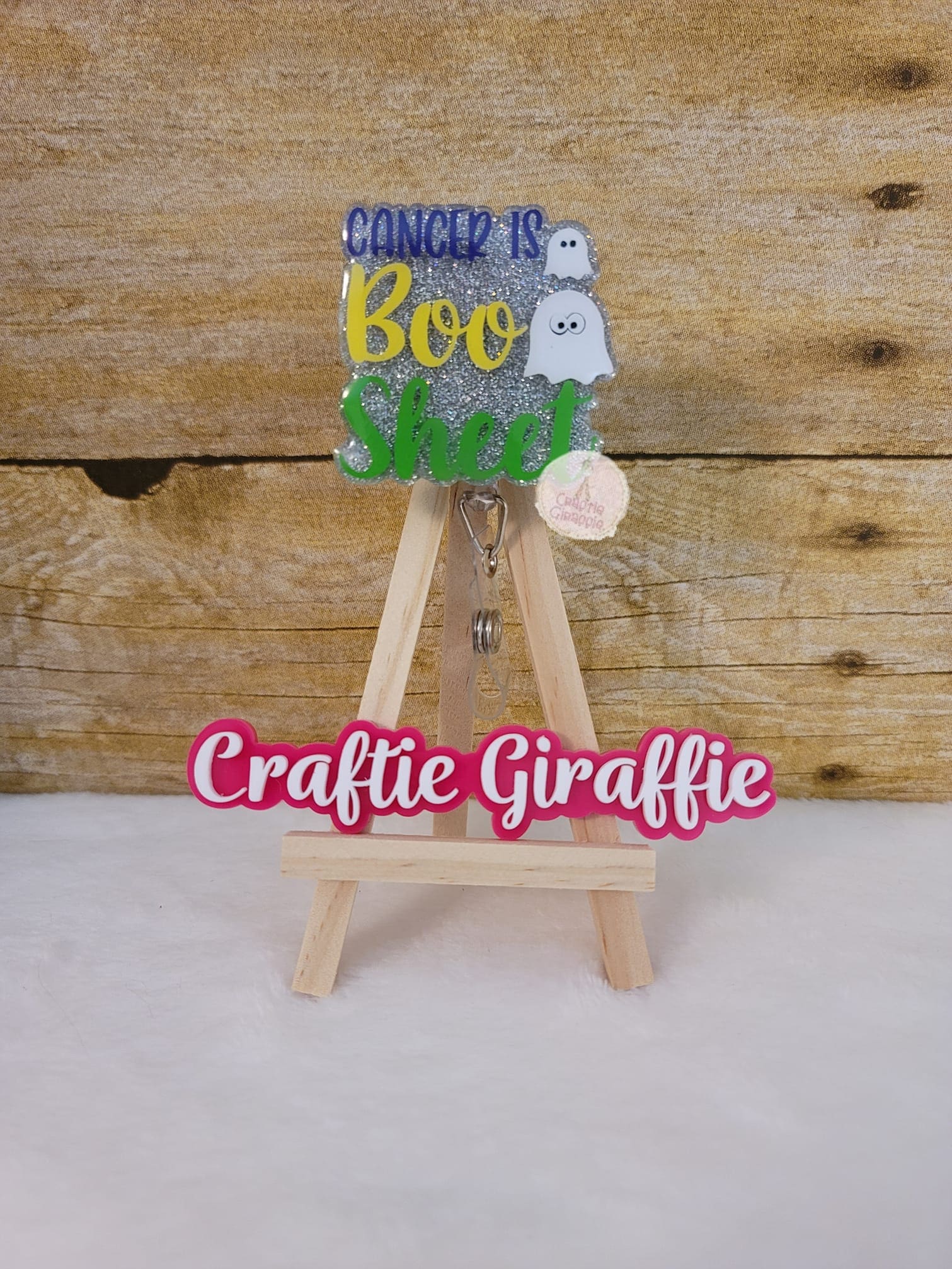 Cancer is Boo Sheet Acrylic Blank- Sticker- UV DTF (2 inch) NO HOLE - Image 3