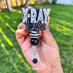 X-Ray Life – Acrylic Badge Reel Blank (2") No Hole | Optional Sticker or UV DTF - Image 3
