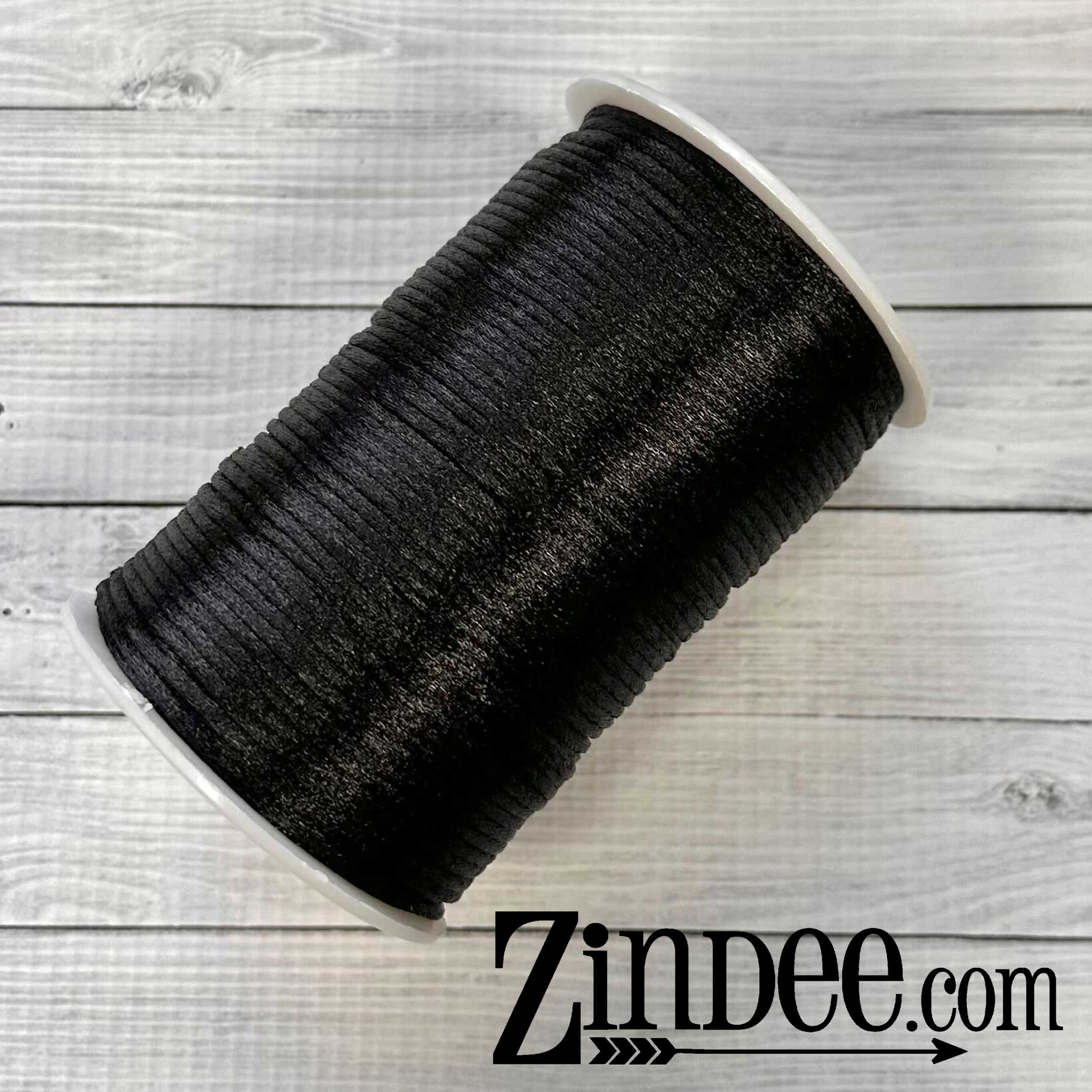 2mm Satin Cording Black