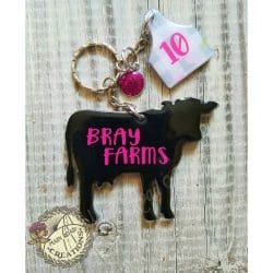 Cow – Acrylic Keychain Blank (3") | Optional Sticker or UV DTF - Image 6