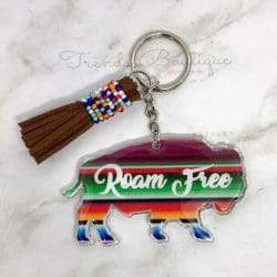 Buffalo – Acrylic Keychain Blank (3") | Optional Sticker or UV DTF - Image 5