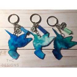 Hummingbird – Acrylic Keychain Blank (3") | Optional Sticker or UV DTF - Image 6