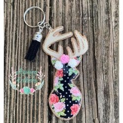 Deer Head – Acrylic Keychain Blank (3") | Optional Sticker or UV DTF - Image 6