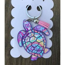 Turtle – Acrylic Keychain Blank (3") | Optional Sticker or UV DTF - Image 14