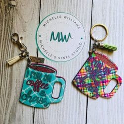 Coffee Mug – Acrylic Keychain Blank (2") | Optional Sticker or UV DTF - Image 6