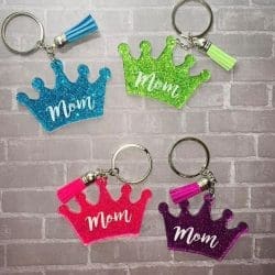 Crown – Acrylic Keychain Blank (3") | Optional Sticker or UV DTF - Image 10