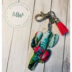 Cactus – Acrylic Keychain Blank (3") | Optional Sticker or UV DTF - Image 9