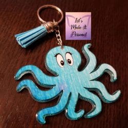 Octopus – Acrylic Keychain Blank (3") | Optional Sticker or UV DTF - Image 4