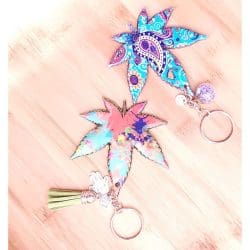 Marijuana Leaf – Acrylic Keychain Blank (3") | Optional Sticker or UV DTF - Image 5