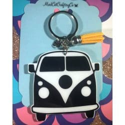 Vintage Bus – Acrylic Keychain Blank (3") | Optional Sticker or UV DTF - Image 7