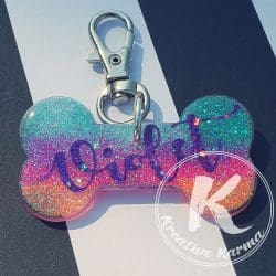 Dog Bone – Acrylic Keychain Blank (3") | Optional Sticker or UV DTF - Image 10