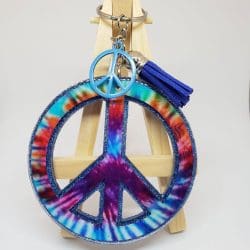 Peace Sign – Acrylic Keychain Blank (3") | Optional Sticker or UV DTF - Image 4