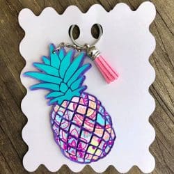 Pineapple – Acrylic Keychain Blank (3") | Optional Sticker or UV DTF - Image 11