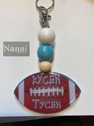 Football – Acrylic Keychain Blank (3") | Optional Sticker or UV DTF - Image 10