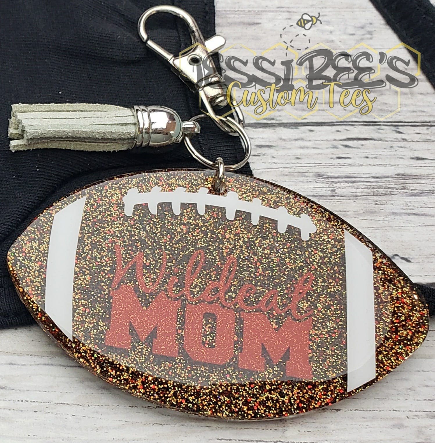Football – Acrylic Keychain Blank (3") | Optional Sticker or UV DTF - Image 3
