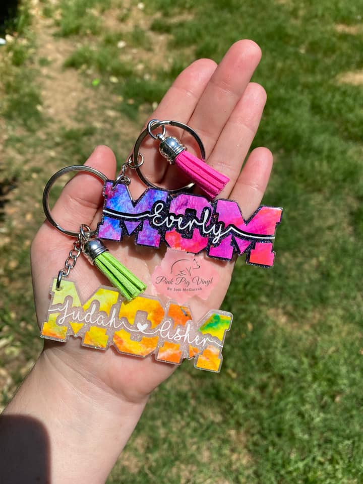 Mom (word) Acrylic Blank- Sticker- UV DTF (3 inch) - Image 16