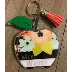 Apple – Acrylic Keychain Blank (3") | Optional Sticker or UV DTF - Image 16