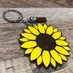 Sunflower – Acrylic Keychain Blank (3") | Optional Sticker or UV DTF - Image 14