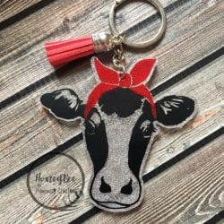 Cow with Bandana – Acrylic Keychain Blank (2") | Optional Sticker or UV DTF - Image 8