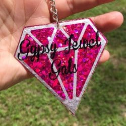 Diamond Stone – Acrylic Keychain Blank (3") | Optional Sticker or UV DTF - Image 7
