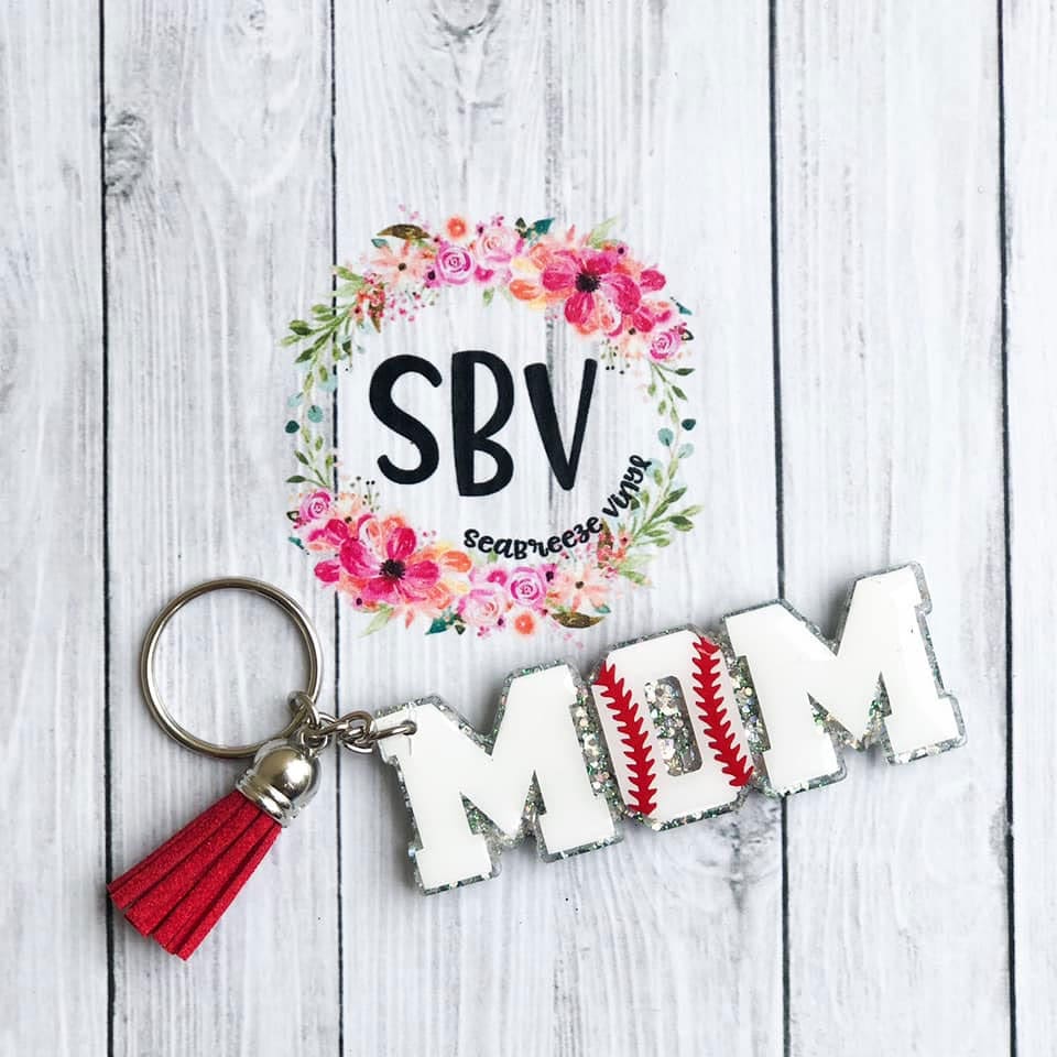 Mom (word) Acrylic Blank- Sticker- UV DTF (3 inch) - Image 4