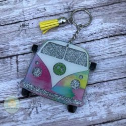 Vintage Bus – Acrylic Keychain Blank (3") | Optional Sticker or UV DTF - Image 8