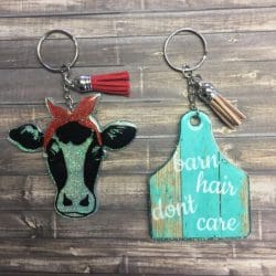 Cattle Tag – Acrylic Keychain Blank (3") | Optional Sticker or UV DTF - Image 3