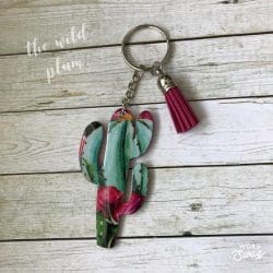 Cactus – Acrylic Keychain Blank (3") | Optional Sticker or UV DTF - Image 8