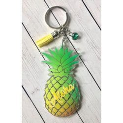 Pineapple – Acrylic Keychain Blank (3") | Optional Sticker or UV DTF - Image 12