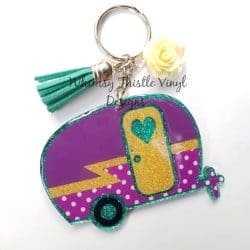 Camper – Acrylic Keychain Blank (3") | Optional Sticker or UV DTF - Image 11