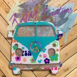 Vintage Bus – Acrylic Keychain Blank (3") | Optional Sticker or UV DTF - Image 9