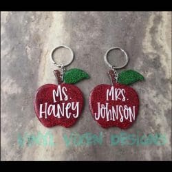 Apple – Acrylic Keychain Blank (3") | Optional Sticker or UV DTF - Image 15