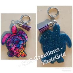 Turtle – Acrylic Keychain Blank (3") | Optional Sticker or UV DTF - Image 12