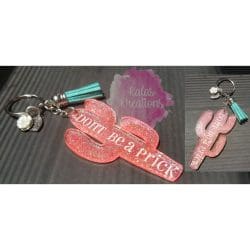 Cactus – Acrylic Keychain Blank (3") | Optional Sticker or UV DTF - Image 7