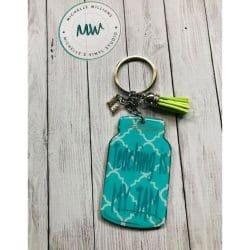 Mason Jar – Acrylic Keychain Blank (2") | Optional Sticker or UV DTF - Image 7